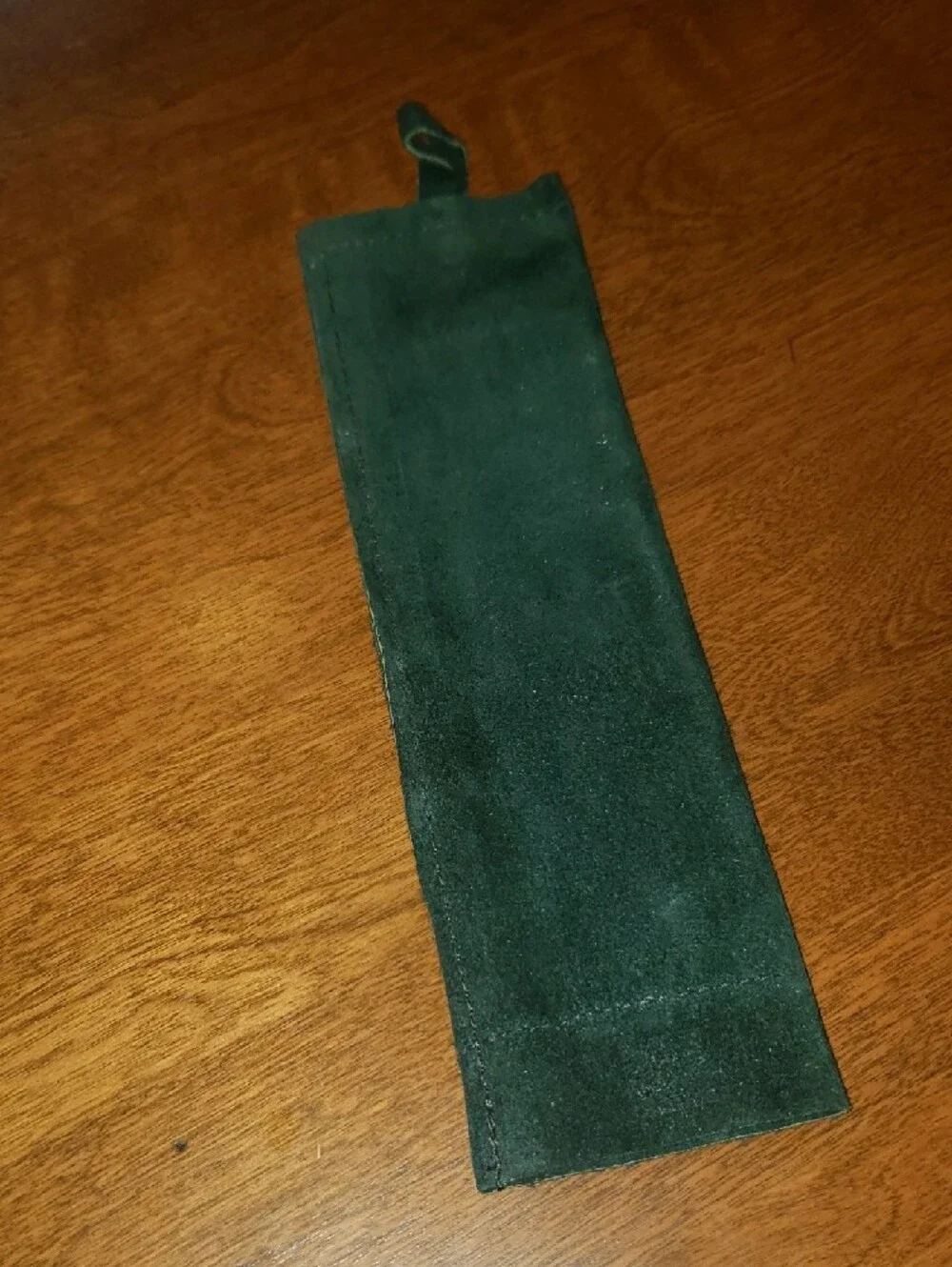 Unbranded Dark Hunter Green Suede Knife Sleeve with Hanging Loop